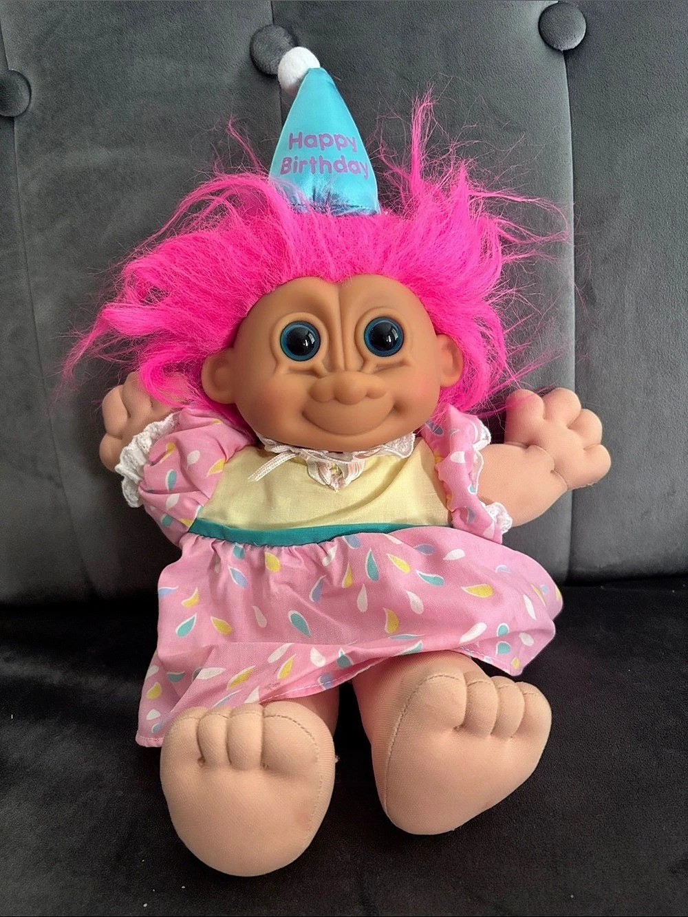 Russ Birthday Troll Doll Pink Dress Style 2897